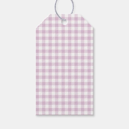 Early Autumn Classic Gingham | ウォームリラックスライラック ギフトタグ (正面)