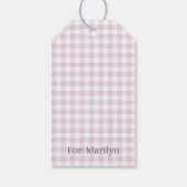 Early Autumn Classic Gingham | ウォームリラックスライラック ギフトタグ (裏面)
