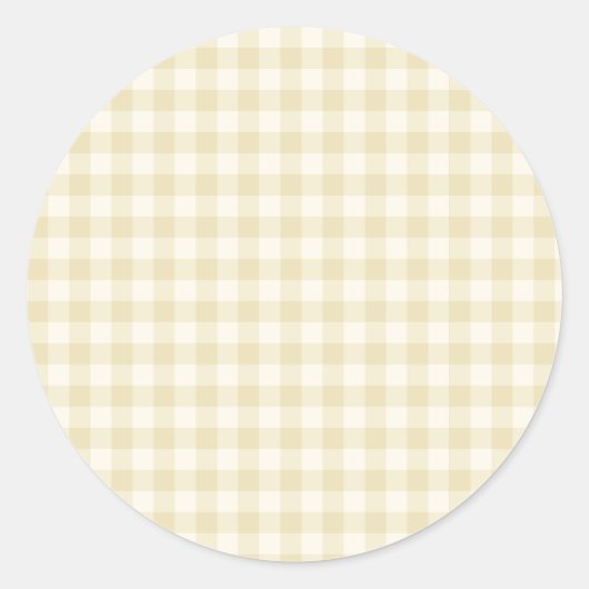 Early Autumn Classic Gingham | ゴールデンホイート ラウンドシール (正面)