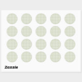 Early Autumn Classic Gingham | ソフトオリーブ ラウンドシール (シート)