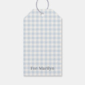 Early Autumn Classic Gingham | ダスティブルー ギフトタグ (裏面)