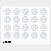 Early Autumn Classic Gingham | ダスティブルー ラウンドシール (シート)