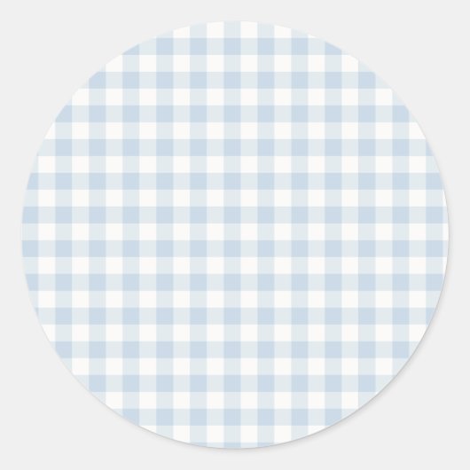Early Autumn Classic Gingham | ダスティブルー ラウンドシール (正面)