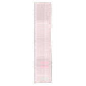 Early Autumn Classic Gingham | 淡いバラ色 ショートテーブルランナー (正面)