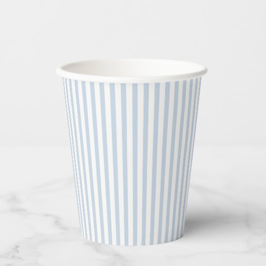 Early Autumn Heritage Stripes | ダスティブルー 紙コップ (正面)