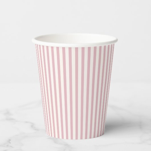 Early Autumn Heritage Stripes | Muted Rose 紙コップ (正面)