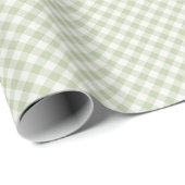 Early Autumn Retro Gingham | Soft Olive ラッピングペーパー (ロールコーナー)