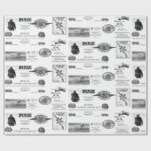 Early Aviation Airplane Biplane Wrapping Paper ラッピングペーパー (フラット)