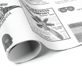 Early Aviation Airplane Biplane Wrapping Paper ラッピングペーパー (ロールコーナー)