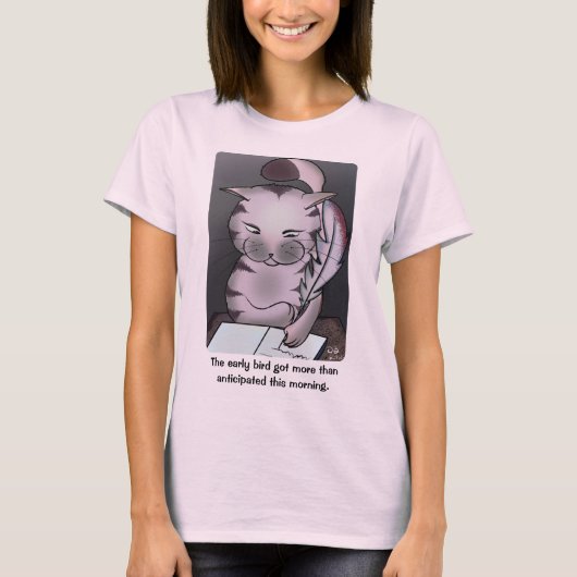 Early Bird Women's Pink Tシャツ (正面)