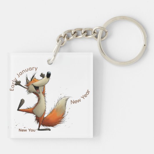 Early January Fox New Year キーホルダー (裏面)