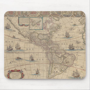 Early Map of the Americas (North & South America) マウスパッド