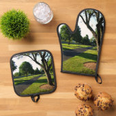 Early Morning at the Paddock 鍋つかみ&鍋敷きセット (トップダウン)