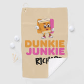 Early Morning Scramble Funny Coffee Mascot Spoof ゴルフタオル (インサイチュ)