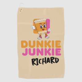 Early Morning Scramble Funny Coffee Mascot Spoof ゴルフタオル