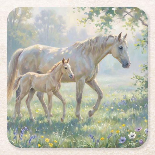 Early Morning Walk スクエアペーパーコースター (正面)