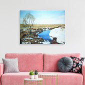 Early spring in Villingaholt, Iceland. キャンバスプリント (インサイチュ (リビング))