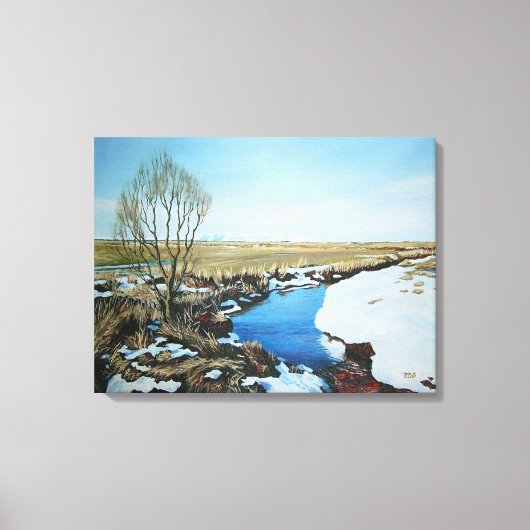 Early spring in Villingaholt, Iceland. キャンバスプリント (正面)
