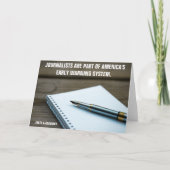 Early's System 警告 Journalist Greeting Card カード (正面)