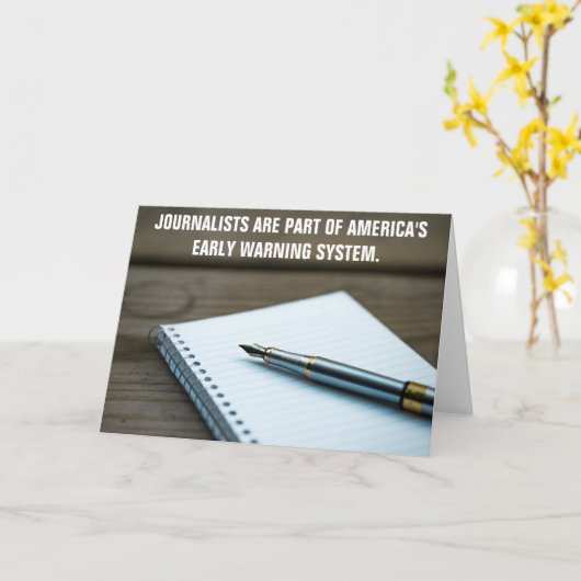 Early's System 警告 Journalist Greeting Card カード (黄色い花)