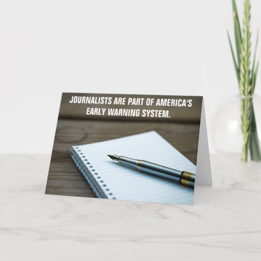 Early's System 警告 Journalist Greeting Card カード (正面)