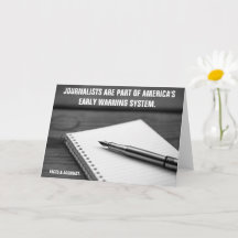 Early's System 警告 Journalist Greeting Card