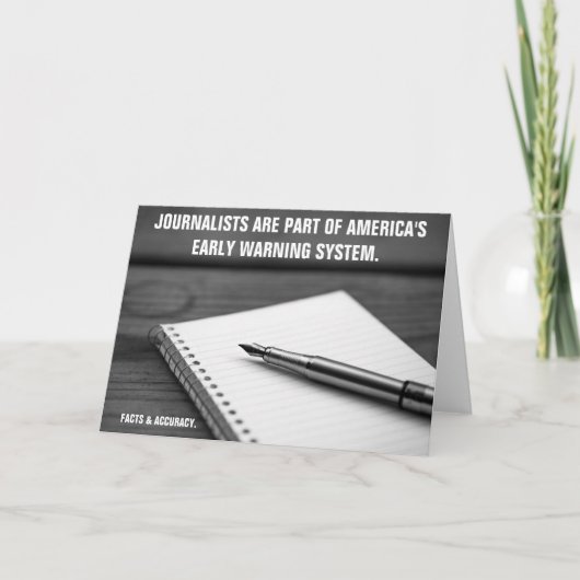 Early's System 警告 Journalist Greeting Card カード (正面)