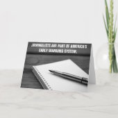 Early's System 警告 Journalist Greeting Card カード (正面)