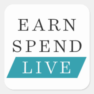 Earn Spuse Live Squareステッカー（3インチ） スクエアシール