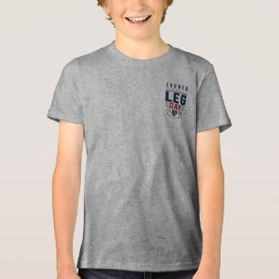 Earned Not Given レッグデイのジムモチベーションデザイン トライブレンドTシャツ