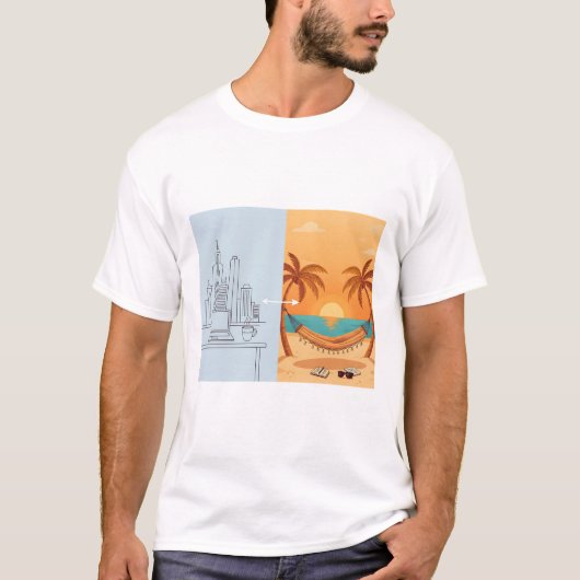 Earned Serenity Vintage Sunset 快適Tシャツ Tシャツ (正面)
