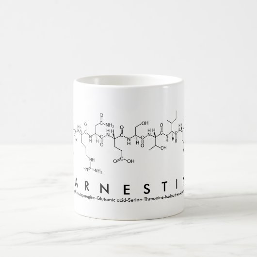 Earnestineペプチド名mug コーヒーマグカップ (中央)