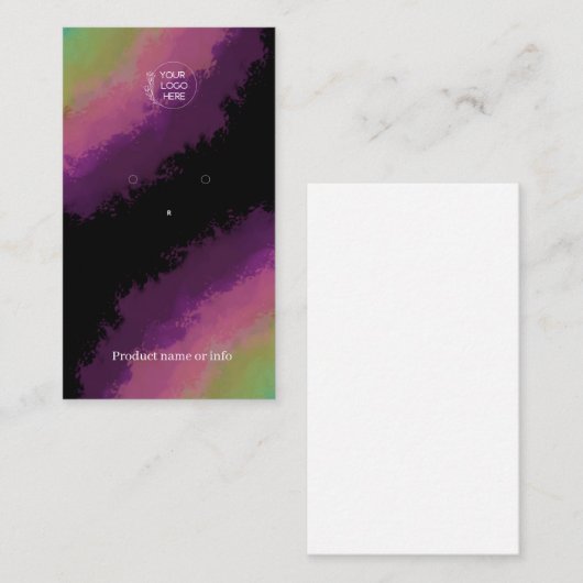 Earring Display Card |colorful Jewelery Display 名刺 (正面/裏面)