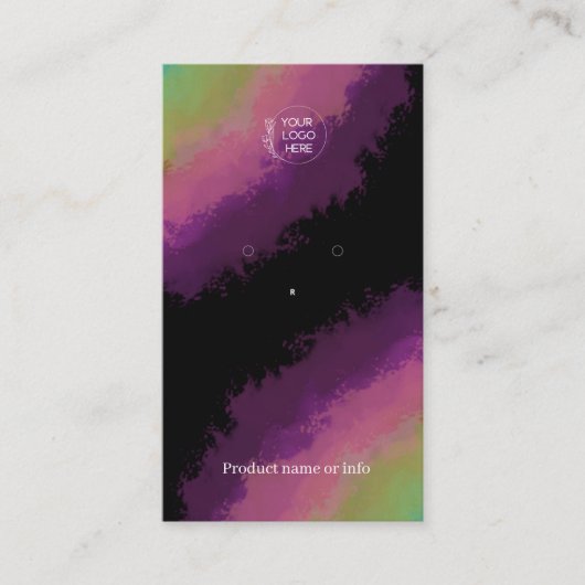 Earring Display Card |colorful Jewelery Display 名刺 (正面)