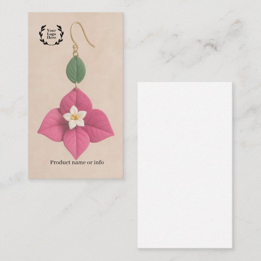 Earring Display Card |colorful Jewelery Display 名刺 (正面/裏面)