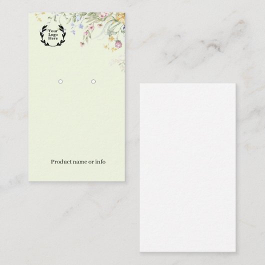 Earring Display Card | Jewelery Display 名刺 (正面/裏面)