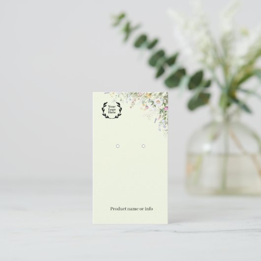 Earring Display Card | Jewelery Display 名刺 (スタンド正面)