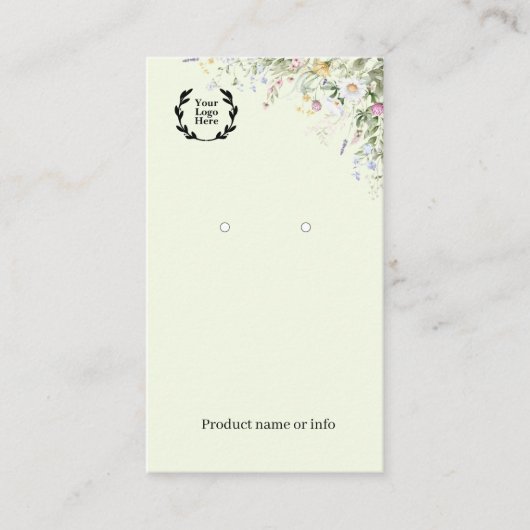 Earring Display Card | Jewelery Display 名刺 (正面)