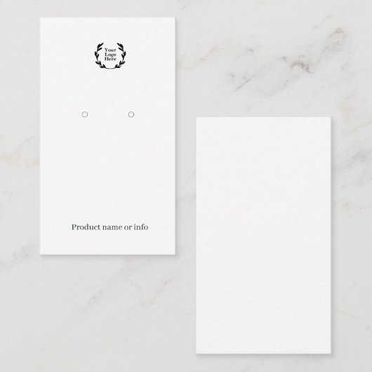 Earring Display Card | Jewelery Display 名刺 (正面/裏面)