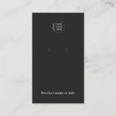 Earring Display Card | Logo Black Jewelery Display 名刺 (正面)