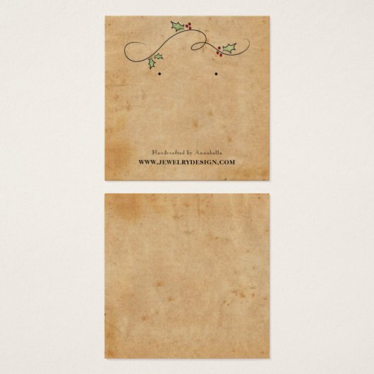 Earring Holder Christmas Holiday Custom Jewelry (正面&裏面)