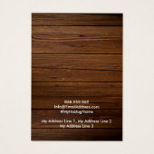 Earring Jewellery Display Card, Rustic Wood Ring (裏面)