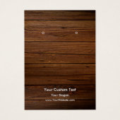 Earring Jewellery Display Card, Rustic Wood Ring (正面)