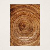 Earring Jewellery Display Card, Rustic Wood Ring (正面)