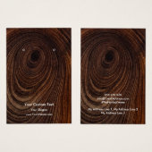 Earring Jewellery Display Card, Rustic Wood Ring (正面&裏面)