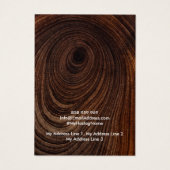 Earring Jewellery Display Card, Rustic Wood Ring (裏面)