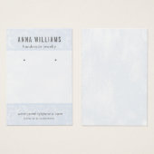 Earring Jewelry Display Card • Blue Floral Lace (正面&裏面)