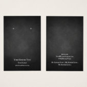 Earring Jewelry Display Card, Rustic Chalkboard (正面&裏面)