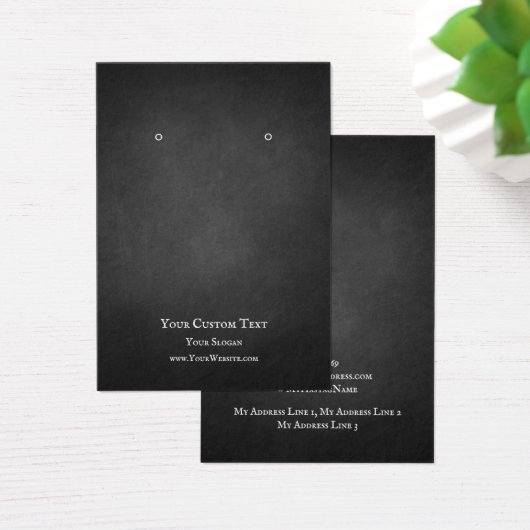 Earring Jewelry Display Card, Rustic Chalkboard (デスク)