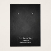 Earring Jewelry Display Card, Rustic Chalkboard (正面)
